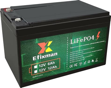 LiFePO4 Batería de ciclo profundo de 12 V 6 Ah batería recargable