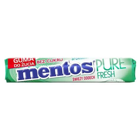 Guma Do żucia Mentos Pure Fresh Zielona Mięta Bez Cukru 155g Zdrowie I Smak