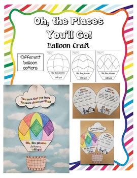 Oh The Places You Ll Go Hot Air Balloon Craft By Luv Teach K Tpt
