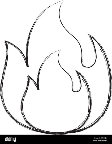 Fire Flame Burning Danger Hot Image Stock Vector Image Art Alamy