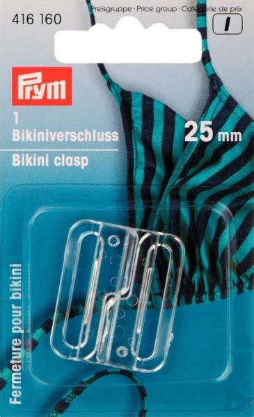 Bikini und Gürtelverschluss KST 25 mm transparent Verschlüsse Bikini BH