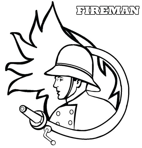 Fireman Hat Coloring Page at GetColorings.com | Free printable ...