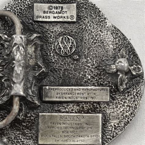 Vintage Belt Buckle 1978 Raven Hot Air Balloons USA Made By Bergamot Brass Works Gift Etsy