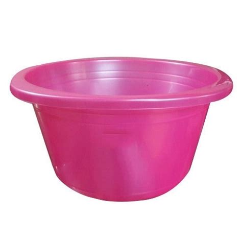 Capacity 15 Liter Round Pink Depth 8 Inch Pvc Plastic Tub At Best Price