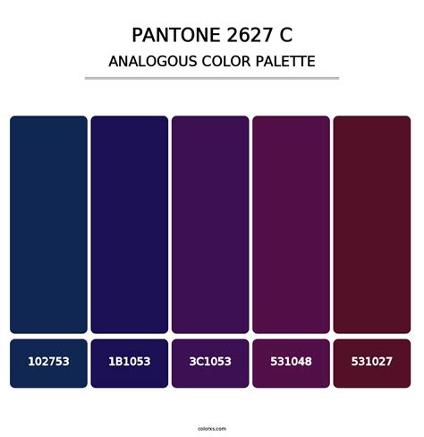 PANTONE 2627 C color palettes - colorxs.com