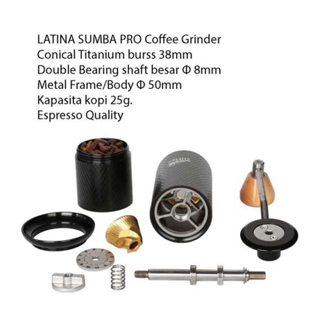 Promo Termurah Latina Sumba Pro V Titanium Burrs Coffee Grinder Gilingan Kopi Manual Diskon