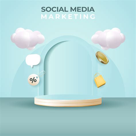 editable social media post template. 3D social media banner ads