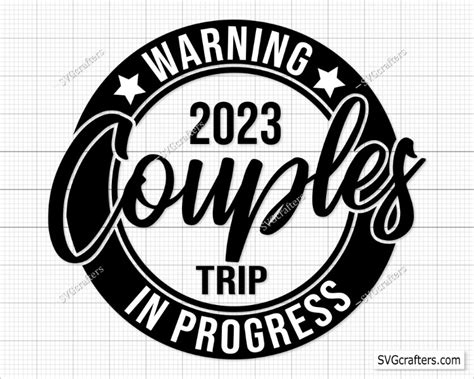 Warning Couples Trip In Progress SVG Warning Svg