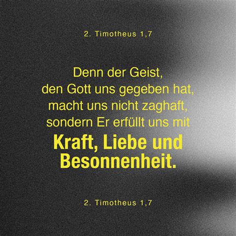 Timotheus Denn Der Geist Den Gott Uns Gegeben Hat Macht Uns