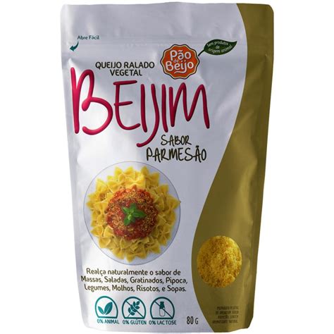 Queijo Ralado Vegano sabor Parmesão 80g Beijim Pão de Beijo