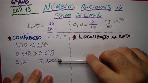 Número Racionais Na Forma Decimal - 6 ano Números Racionais na forma Decimal - YouTube