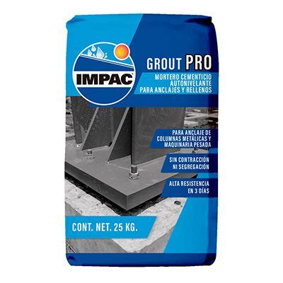 MORTERO CEMENTICIO AUTONIVELANTE IMPAC GROUT PRO 25 KG The Home Depot