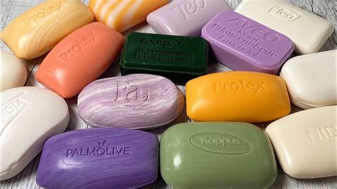 Сухое разноцветное мыло ASMR soap cutting💛 - YouTube