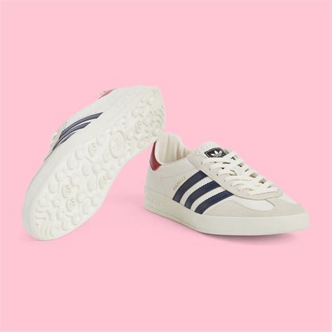 Adidas X Gucci Men S Gazelle Sneaker In White Leather Gucci Uk