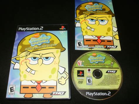 Spongebob Squarepants Battle For Bikini Bottom Sony Ps Complete Cib Black Label Version