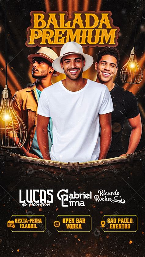 Story Flyer Balada Premium Lucas Do Acordeon Gabriel Lima Social Media