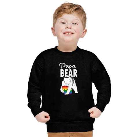 Papa Bear Gay Pride Rainbow Flag Lgbt Dad Camping Father Day Sweatshirt Id By Beerpitch