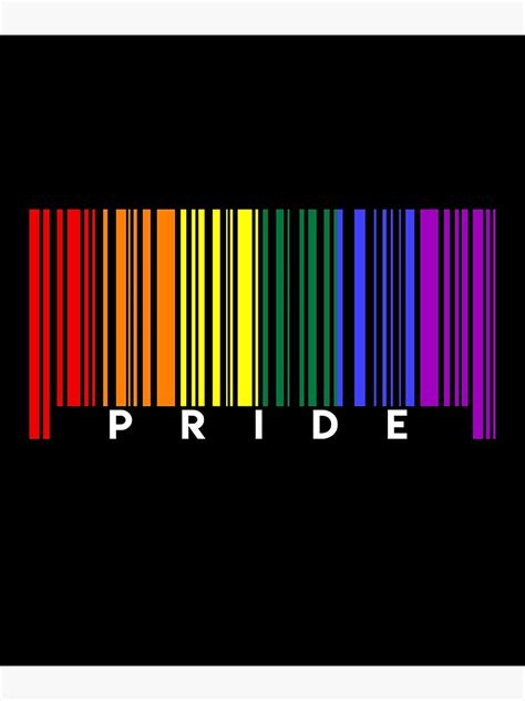 Lgbt Gay Pride Month 2019 Rainbow Flag Barcode Poster By Dacow