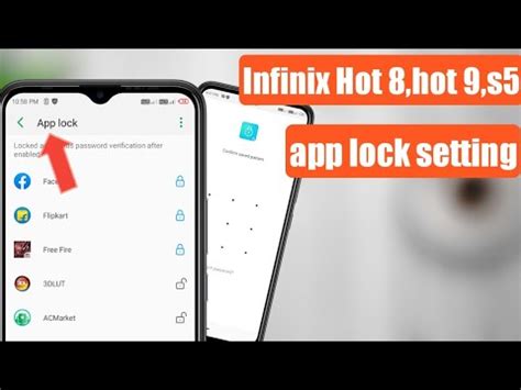 How To Lock App On Infinx Hot 8 Hot 9 Infinix Hot 8 App Lock Setting App Lock On Infinix Hot
