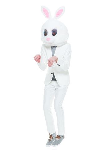 Man In Bunny Costume Doing Bunny Hop Stock Photo - Download Image Now ...