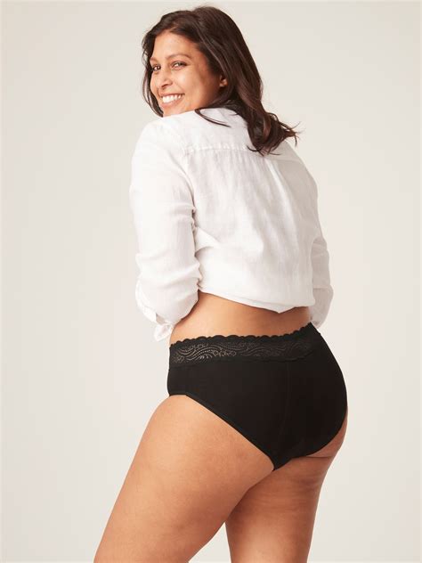 Modibodi Sensual Hi Waist Bikini Heavy Overnight Black Xl Stk Menstruasjon Og Pms