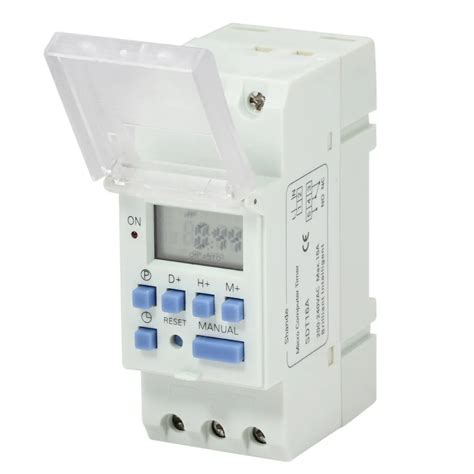 Vac A Din Rail Digital Lcd Programmable Timer Switch Microcomputer