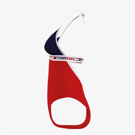 Tommy Jeans Triangle One Piece Rp Kadın Mavi Mayo KADIN Mayo Bikini