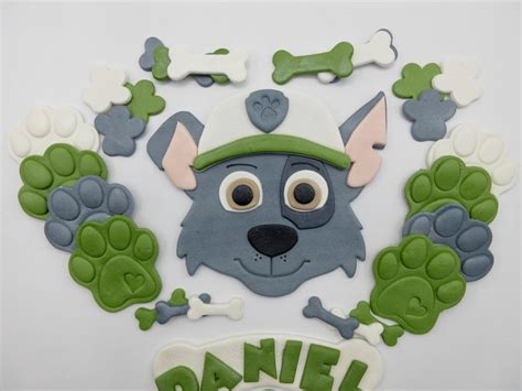 Rocky Paw Patrol Cake Topper. Edible Paw Patrol Rocky.Fondant | Etsy