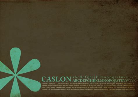 Caslon Font Posters Behance