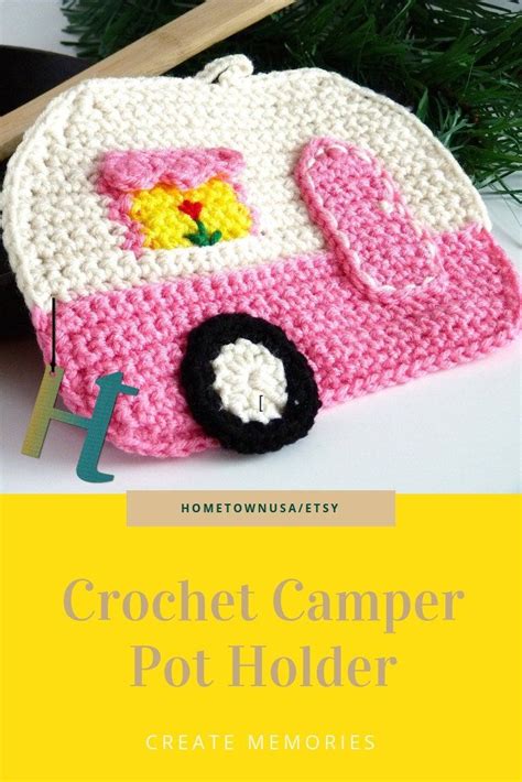 Crochet Pot Holder Or Trivet Camper Pot Holder Hot Pad Etsy Crochet