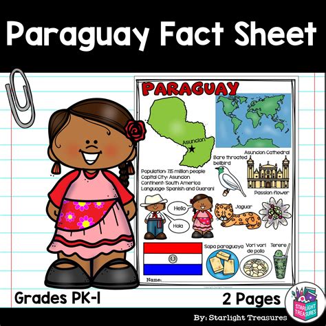 Paraguay Fact Sheet for Early Readers | Colombia facts, Fact sheet