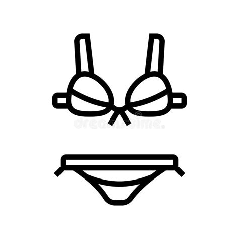 Badeanzug Bikini Linie Symbol Vektor Illustration Vektor Abbildung Illustration Von Getrennt