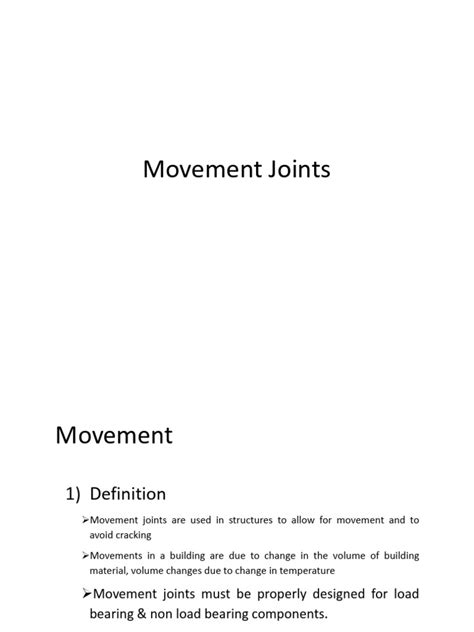 Movement Joints Pdf