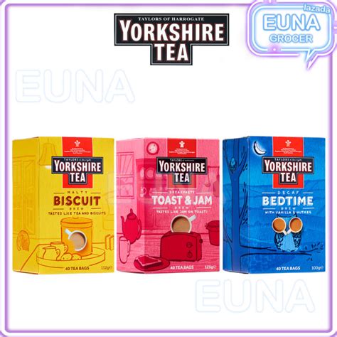 Taylors Yorkshire Tea Breakfast Toast And Jam Malty Biscuit Decaf Bedtime Brew 40 Tea Bags