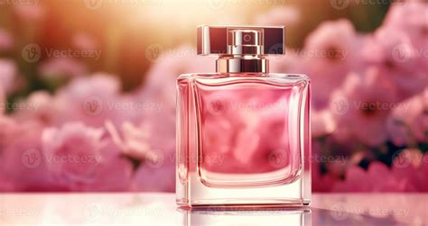 Luxurious floral scent, fragrance bottle and pink flowers, perfume ...