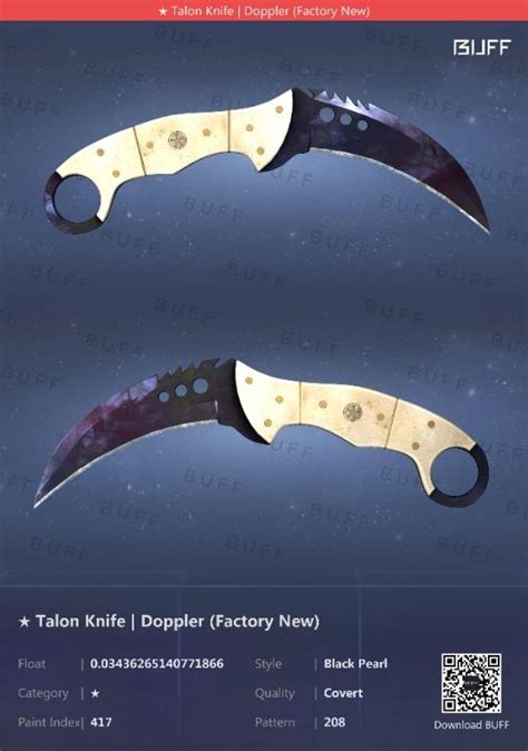 Csgo Talon Knife Doppler Black Pearl Fn Video Gaming Gaming