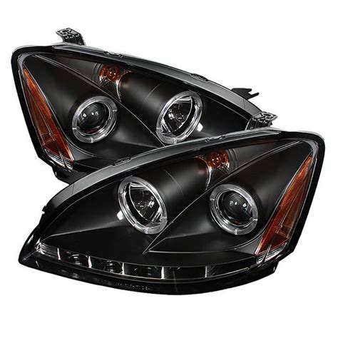 Nissan Altima Spyder Projector Headlights Led Halo Led Black