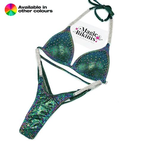 Quick Ship Bikini Npc Pca Mystique With Volcano Border Magic Bikinis Custom Competition