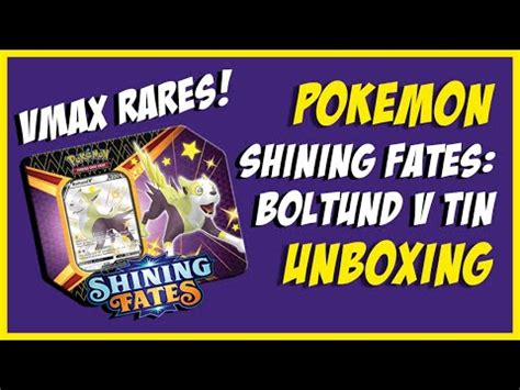 Vmax Rares Pok Mon Shining Fates Boltund V Tin Unboxing Geek Retreat