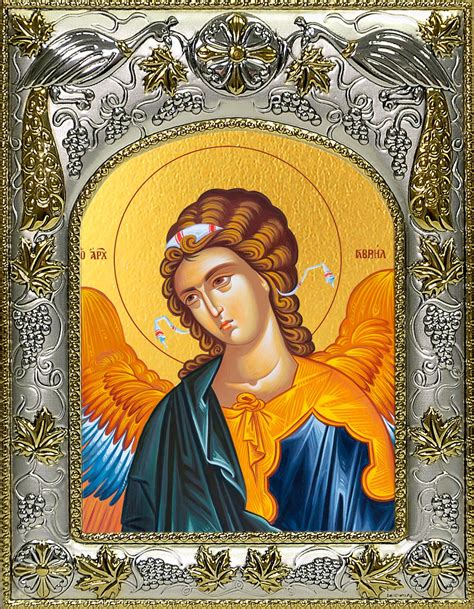 Икона Гавриил Архангел, 14х18 см, в окладе - Интернет магазин ikonaspas.ru