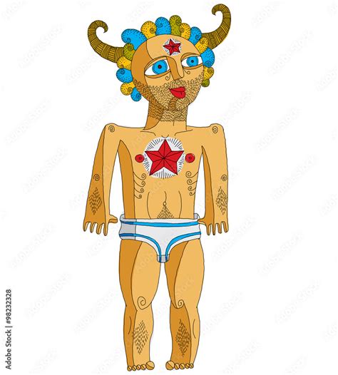 Vector Illustration Of Nude Man Adam Concept Hand Drawn Image Stock Vector Adobe Stock