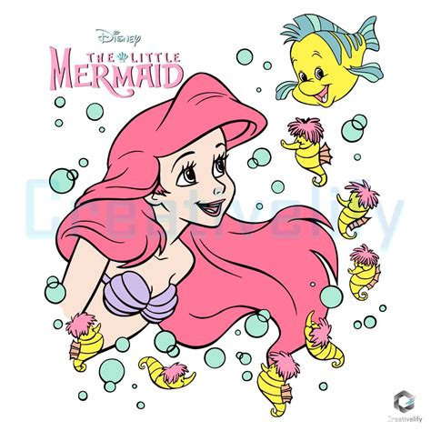 Ariel Princess The Little Mermaid Svg File Creativelify