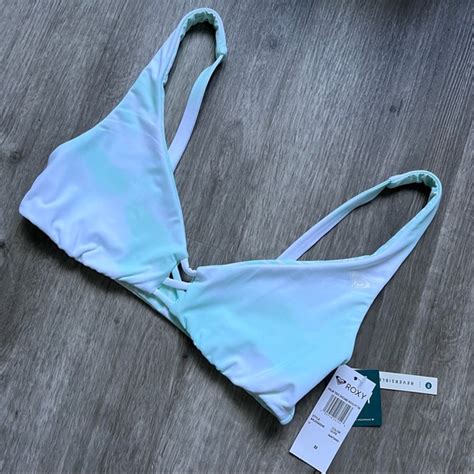 Roxy Swim Roxy Palm Tree Dreams Reversible Elongated Triangle Bikini Top Poshmark