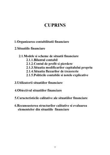 Rolul Situațiilor Financiare în Finanțele Întreprinderii Proiect Doc