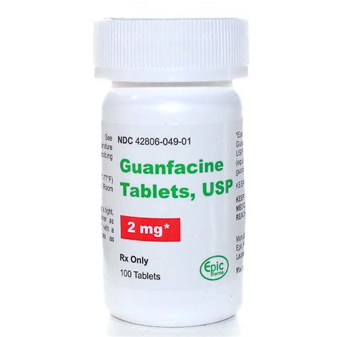 Guanfacine Hcl 2 Mg Tabs 100 By Epic Pharma