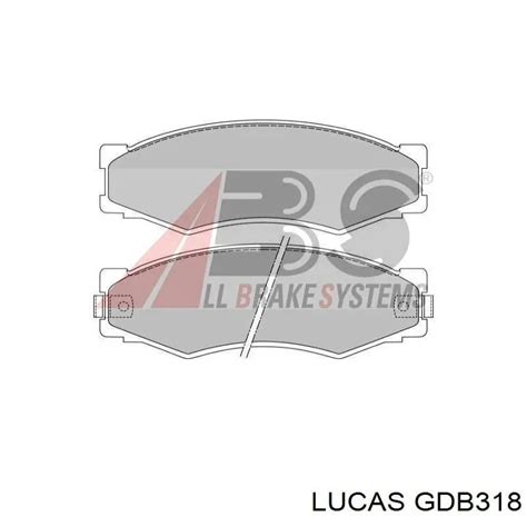 GDB318 Lucas колодки тормозные передние дисковые