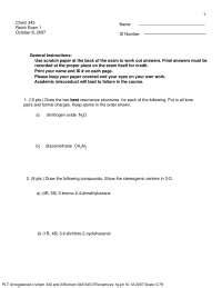 10 Questions For Exam 1 Introductory Organic Chemistry CHEM 343