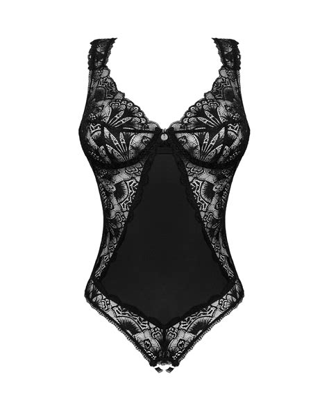 Donna Dream Body Ouvert Noir Lingerie Lingerie Rotique Bodys Sans Entrejambe