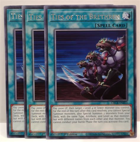 Yu Gi Oh Ties Of The Brethren Playset Grcr En053 Unified Cards