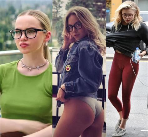Dove Cameron Sydney Sweeney Chloe Moretz To Fuck Her Pussy Til The Nerdy Glasses Fall Off
